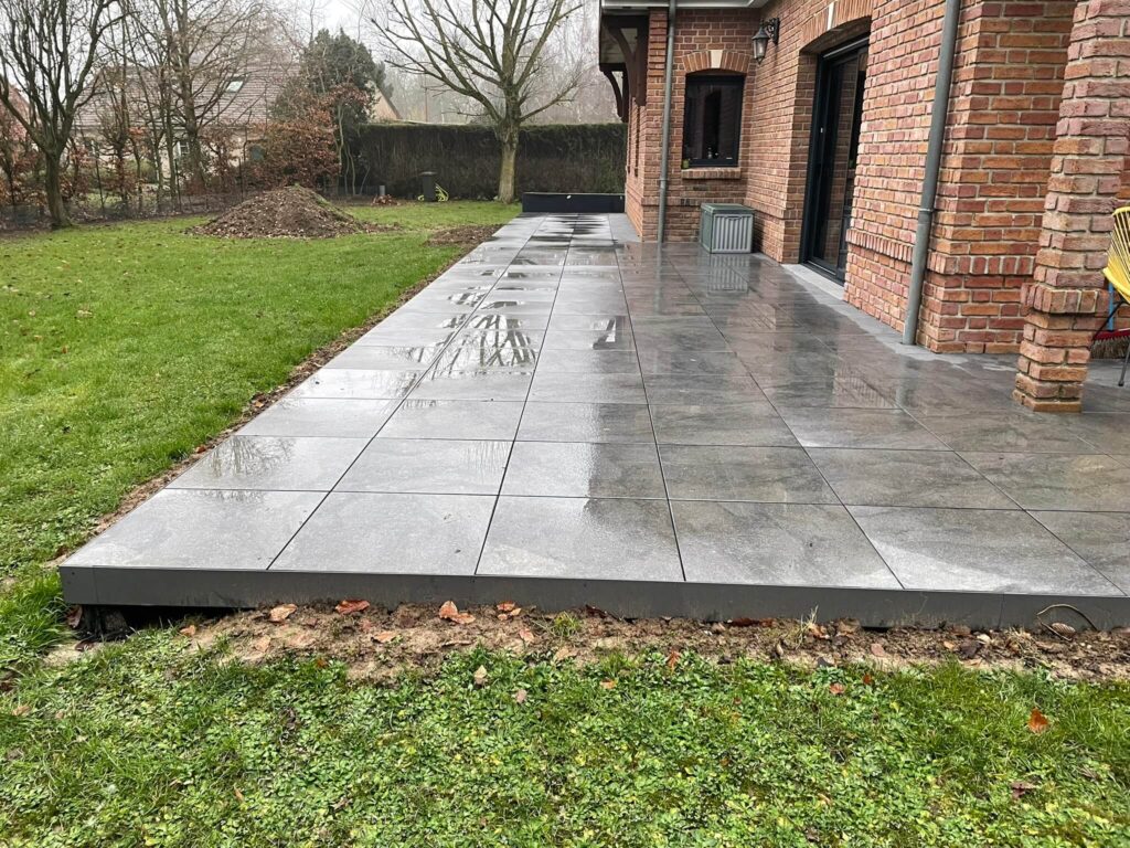 terrasse en dalles sur plots