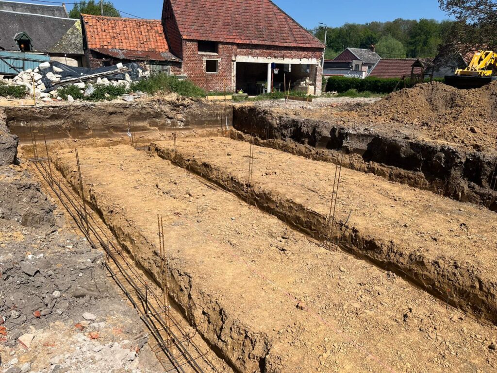 Terrassement et fondation pour construction neuve
