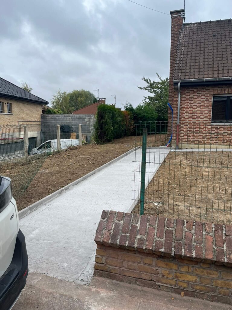 cheminement béton