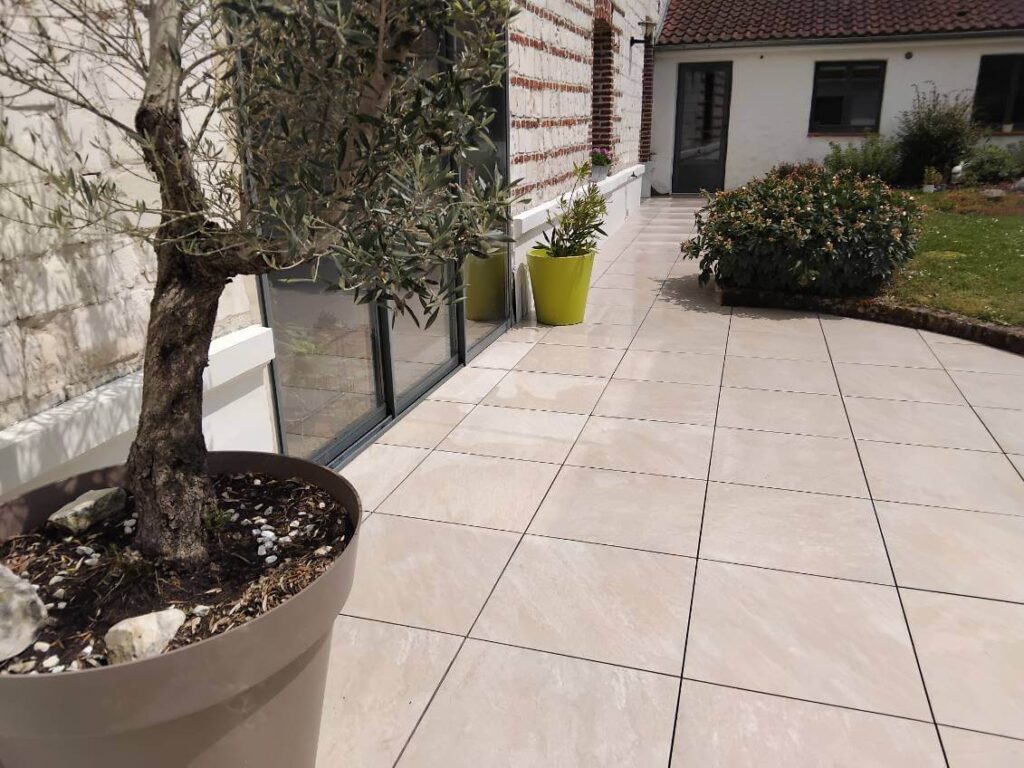 terrasse en dalles sur plots